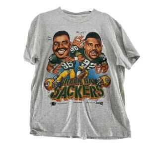 Vintage 1994‎ Green Bay Packers Sackers TShirt Size Large Delta